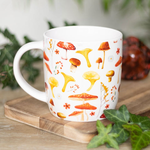 Toadstool Mushroom Print Ceramic Mug