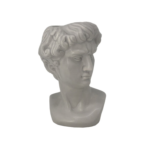 Small Greek Head Vase Grey