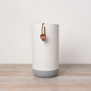 White and Grey Vase, 22cm