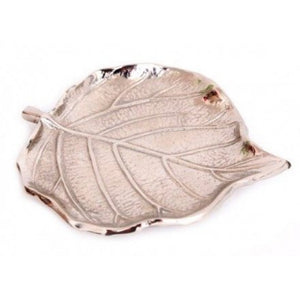 Silver Aluminium Leaf Shaped Dish 12.5 cm