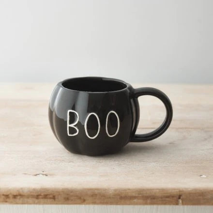 BOO Pumpkin Mug, Black