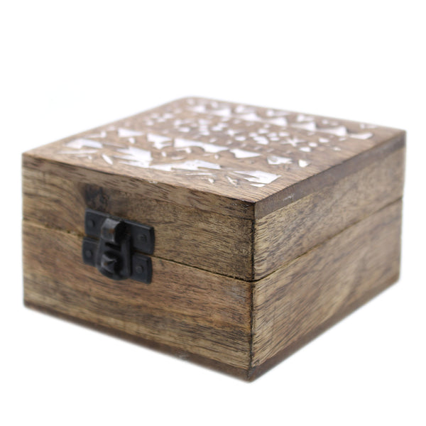 White Washed Wooden Box