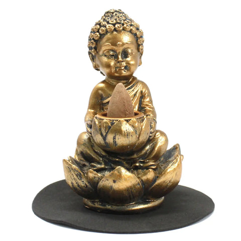 Buddha and Lotus Backflow Incense Burner