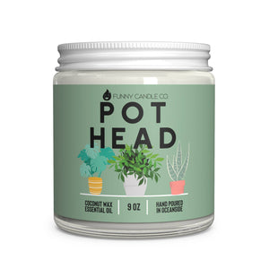 Pot head- 9oz candle plant lover