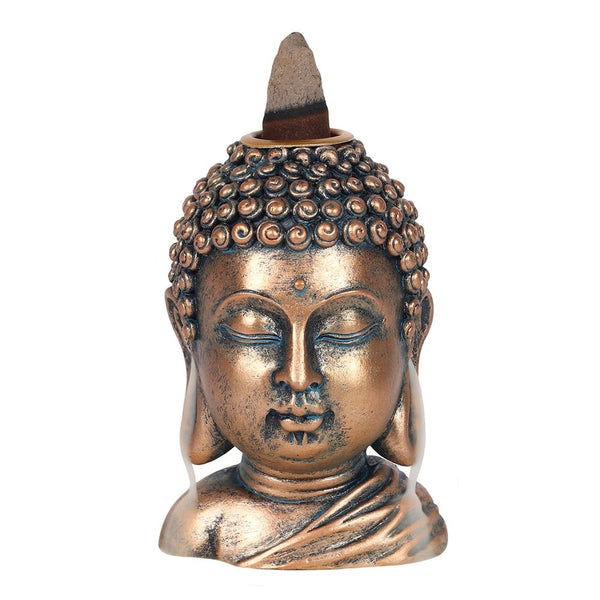 Bronze Buddha Head Backflow Burner