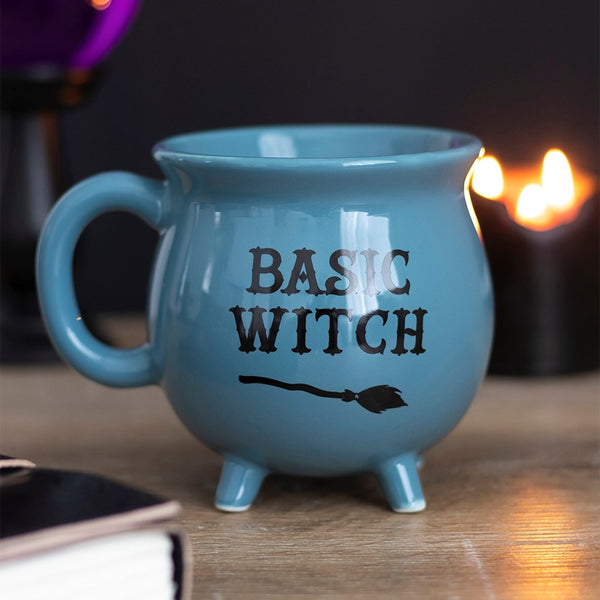 Basic Witch Ceramic Blue Cauldron Mug