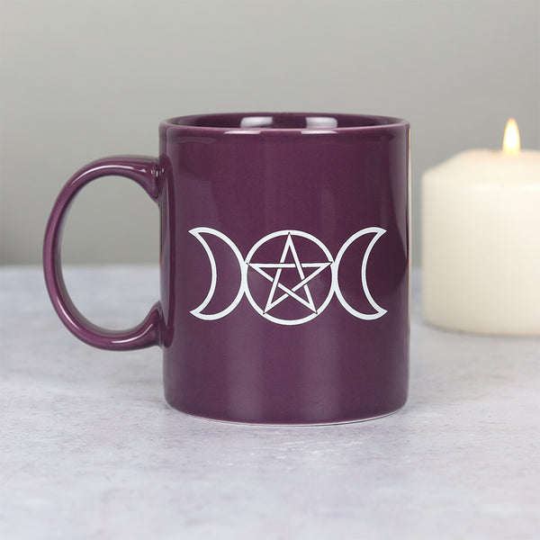 Purple Triple Moon Ceramic Mug
