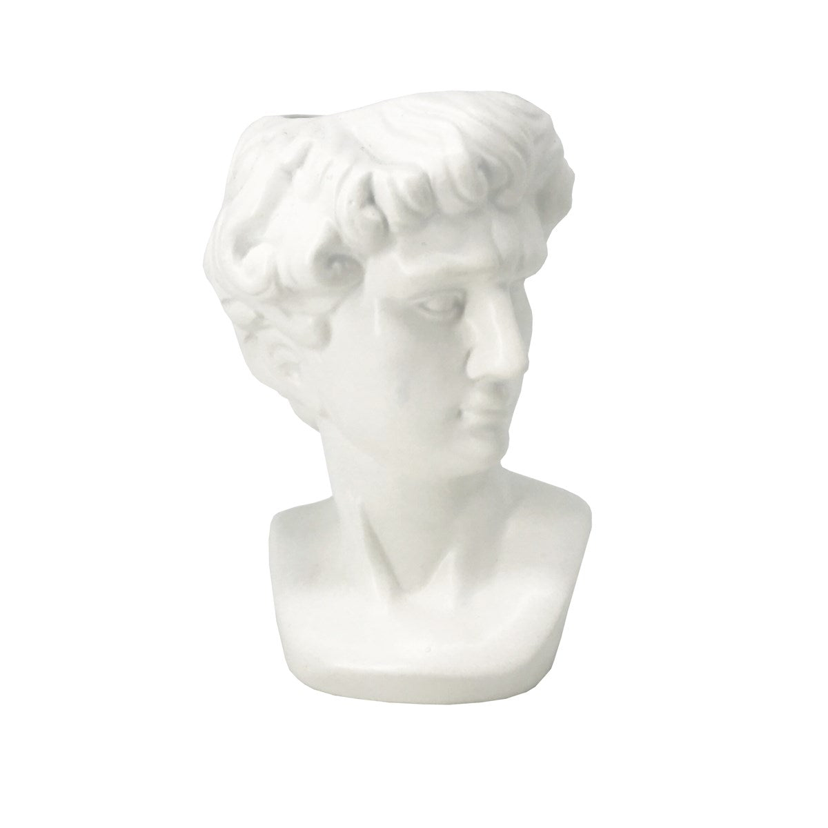 Small Greek Head Vase White