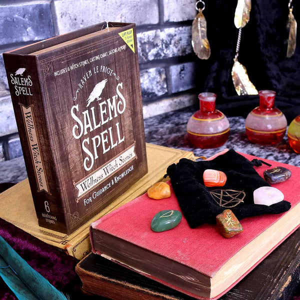 Salem's Spell Kit Set of Six Witches Wellness Stones in Decorated Box