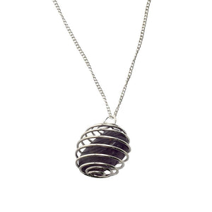 Spiral Tumbled Pendant Necklace
